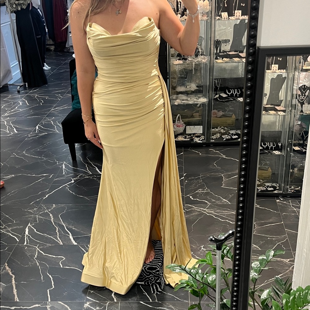 Jessica Angel 2307 Toffee Medium Elegant Gold Evening Gown